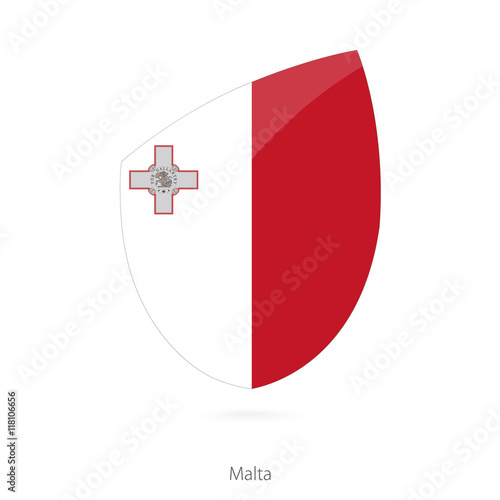 Flag of Malta in the style of Rugby icon.