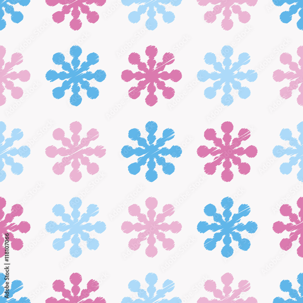Decorative Christmas seamless background with snowflakes. Print. Repeating background. Cloth design, wallpaper. Decorative Christmas seamless background with snowflakes. Print. Repeating background. Cloth design, wallpaper.
