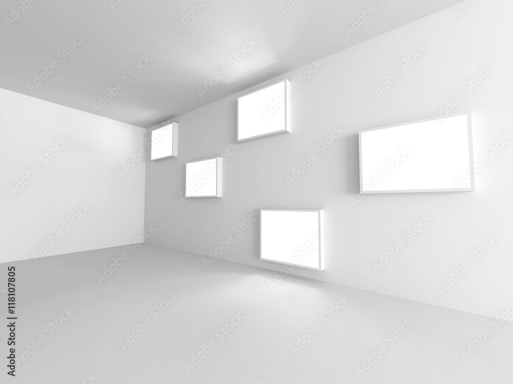 Fototapeta premium Empty White Room Interior Background
