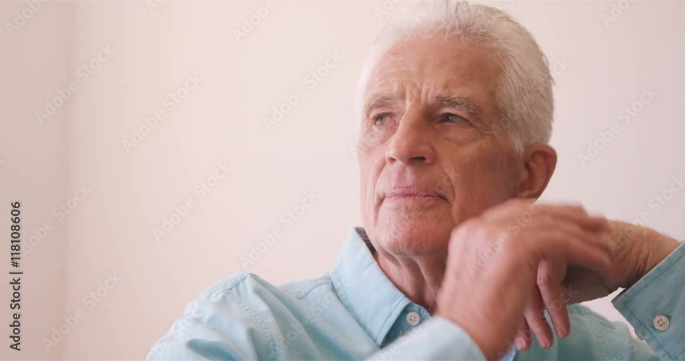 Portrait of thoughtful senior man Portrait of thoughtful senior man