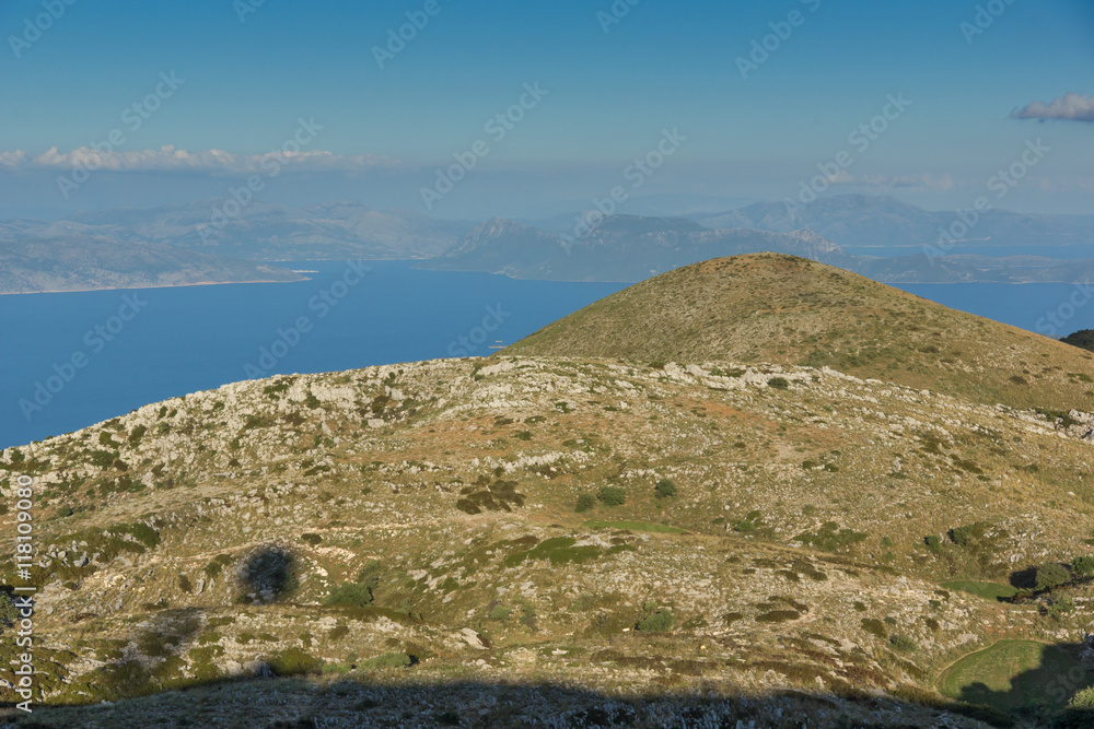 Amazing landscape of Mountain of Lefkada, Ionian Islands, Greece
