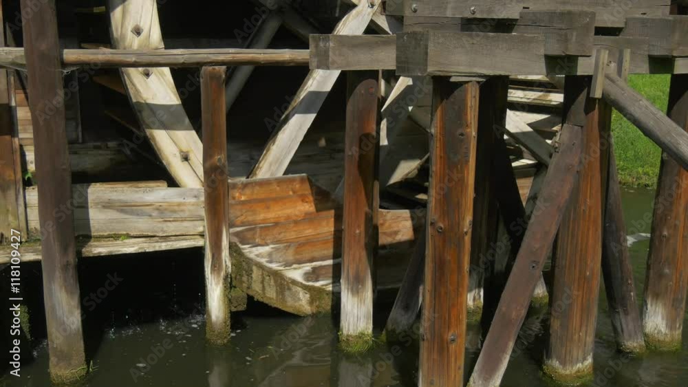 Wooden Beams and a Huge Rotating Wheel Wooden Beams and a Huge Rotating Wheel