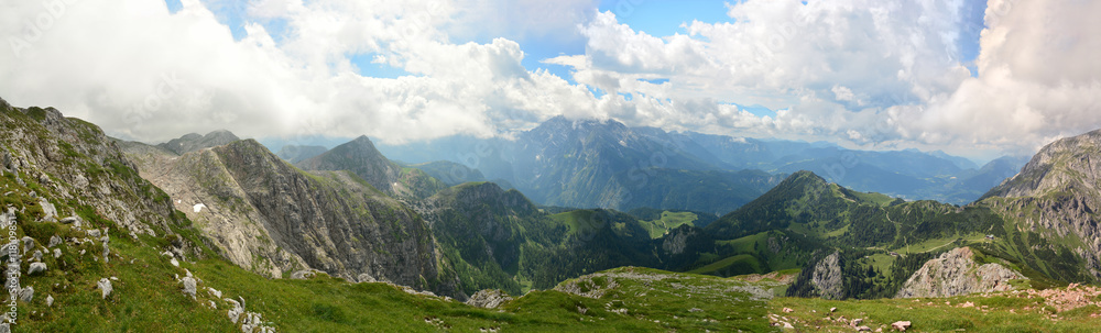 Gipfelpanorama Berchtesgadener Alpen