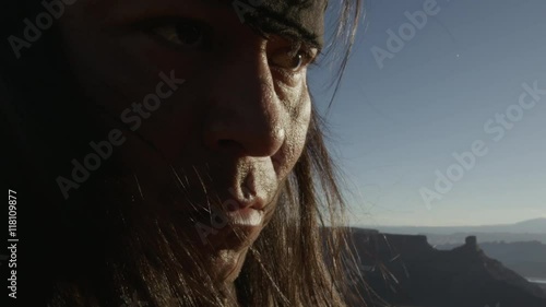 Native American Looking Up