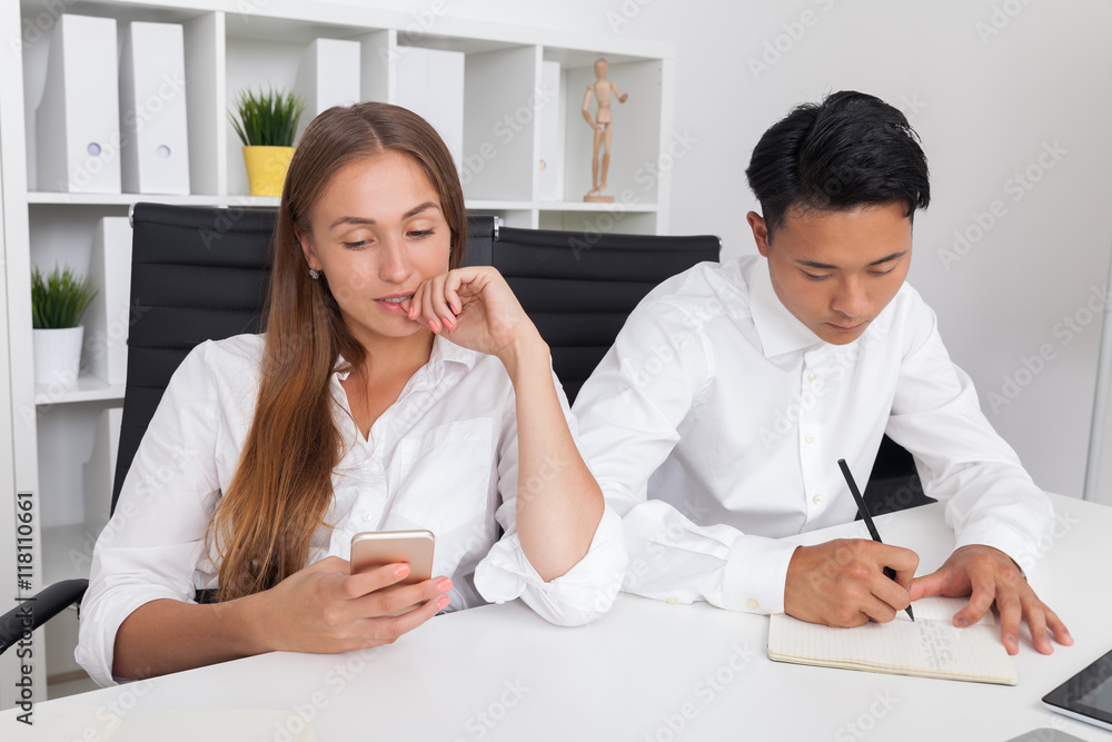 Lazy afternoon in office