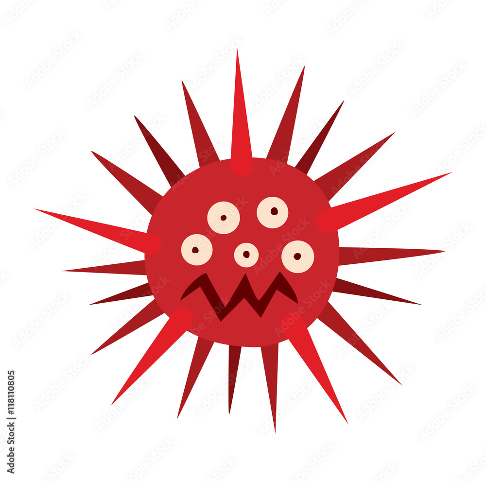 Cartoon viruses characters vector set. Cartoon viruses characters vector set.