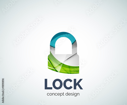 Lock logo business branding icon, created with color overlapping elements Free Download Lock logo business branding icon, created with color overlapping elements - GFXLoad