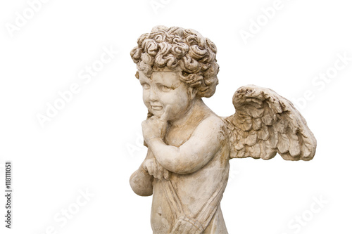 Statue Sculpture in public garden Isolated on white background