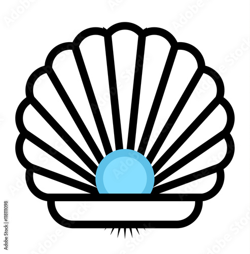 Sea shell vector icon