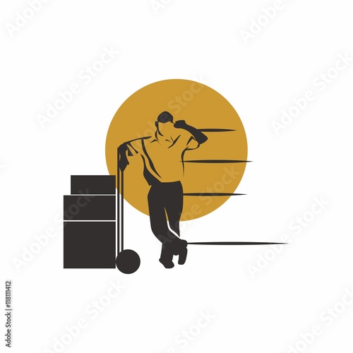 logistic logo icon Vector