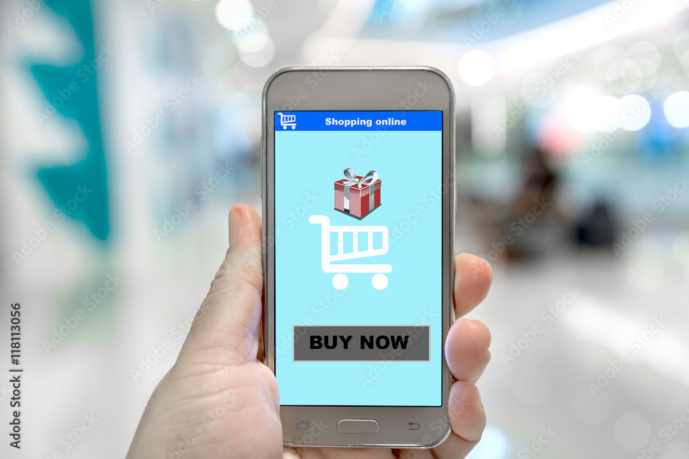 Online shopping business on mobile. E-commerce business technology Online shopping business on mobile. E-commerce business technology