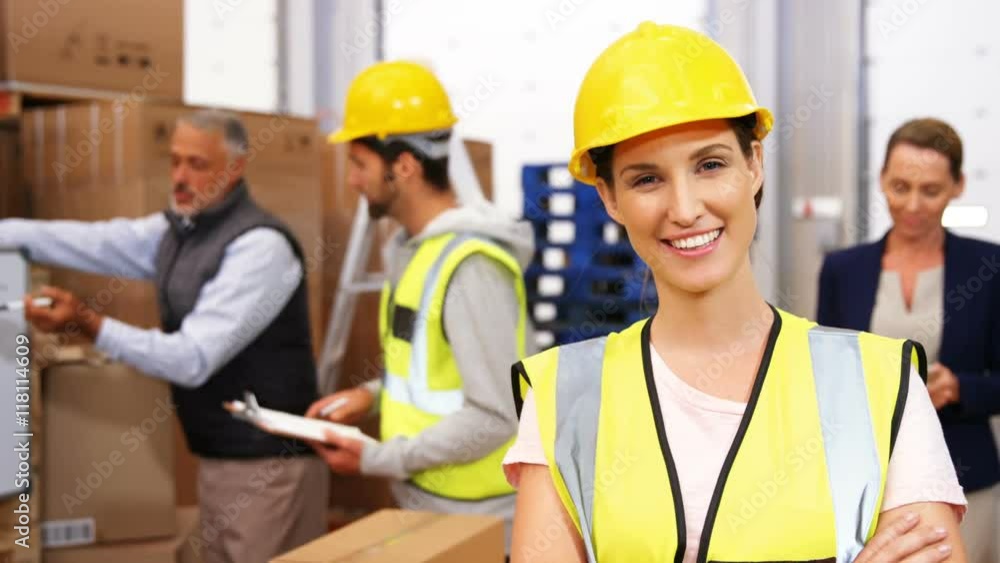 Portrait of a warehouse worker Portrait of a warehouse worker