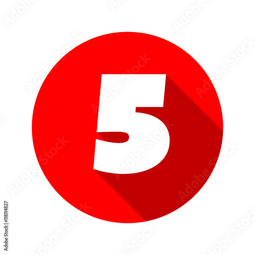 5 / Red circle Icon