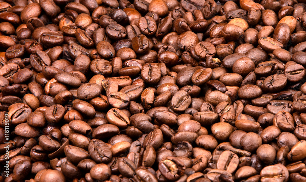 Obraz premium toasted coffee beans texture