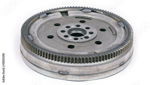 flywheel damper for automotive diesel engine on a white background. car parts photo