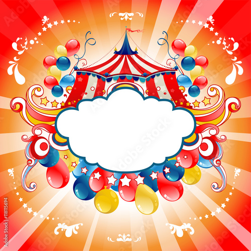 Bright circus card