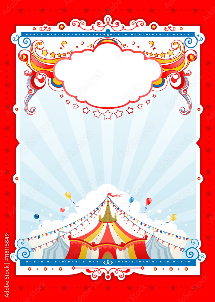 Red circus frame Red circus frame