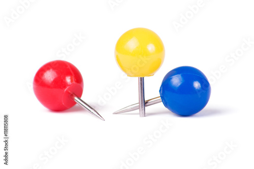 Drawing pins ball in different colors