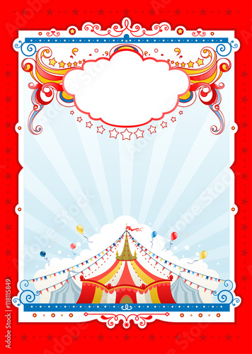 Red circus frame