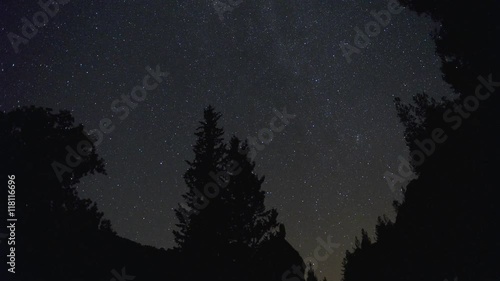 gece yıldız kaymaları ve gökyüzü photo