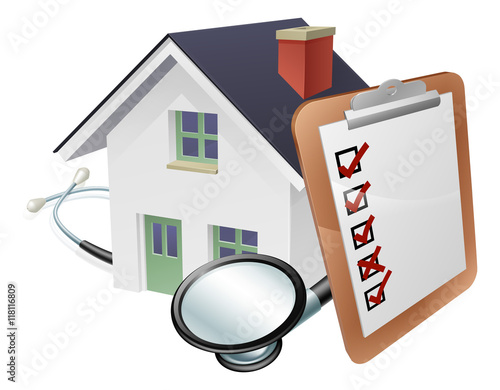 House Stethoscope and Survey Clipboard Concept