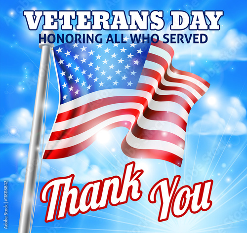 Veterans Day American Flag Design