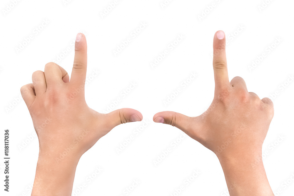 hands of a man showing framing composition hands of a man showing framing composition