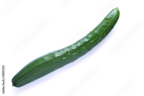 Japanese fresh cucumber isolated