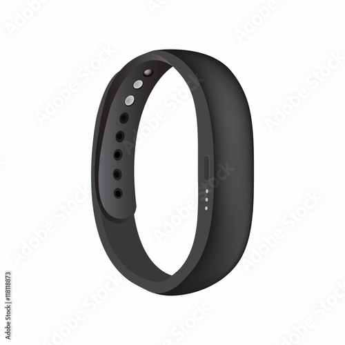 Black color smart band vector isolated