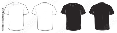 Black and White T-Shirt Template