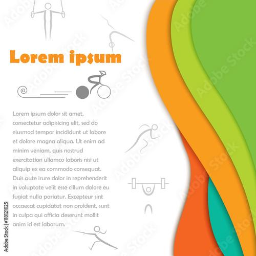 Sport brochures with abstract background.