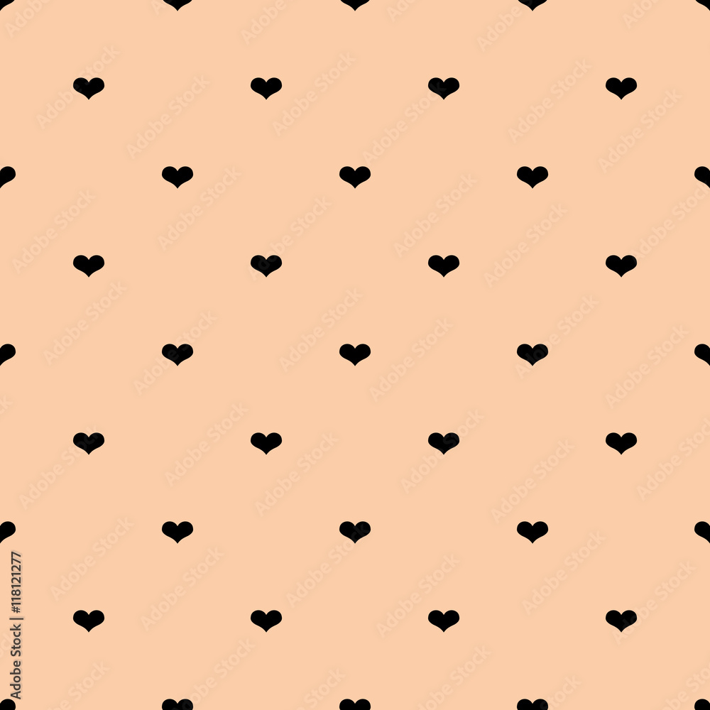 Little black hearts seamless pattern Little black hearts seamless pattern