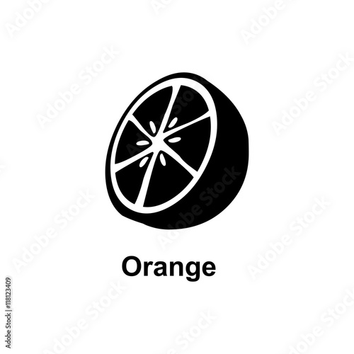 half of orange icon