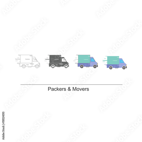 simple icon for packers and movers