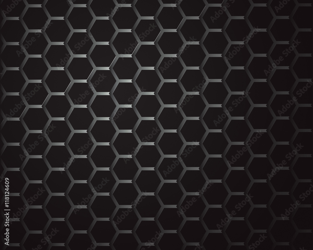 Black background of hexagonal pattern texture Black background of hexagonal pattern texture