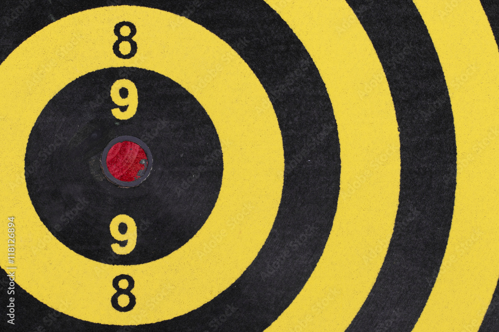 dart target board, abstract of success.