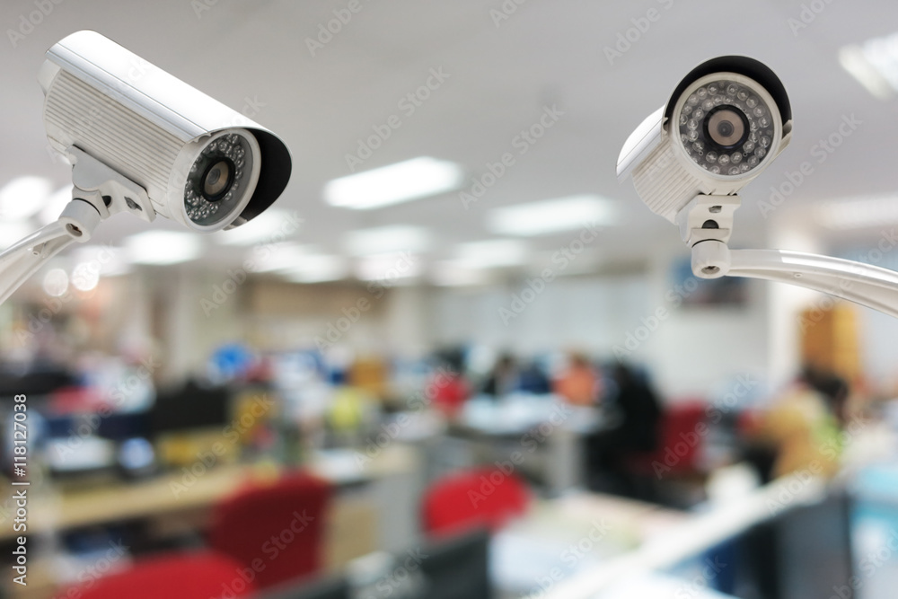 CCTV Camera security operating in office building. CCTV Camera security operating in office building.