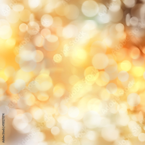 Golden yellow holiday illustration background. © nys