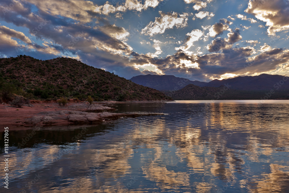 Sunrise at Bartlett Reservoir, Tonto National Forest, Arizona