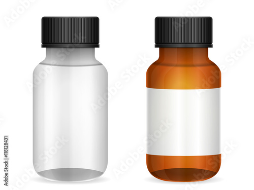 Glass medical bottle set