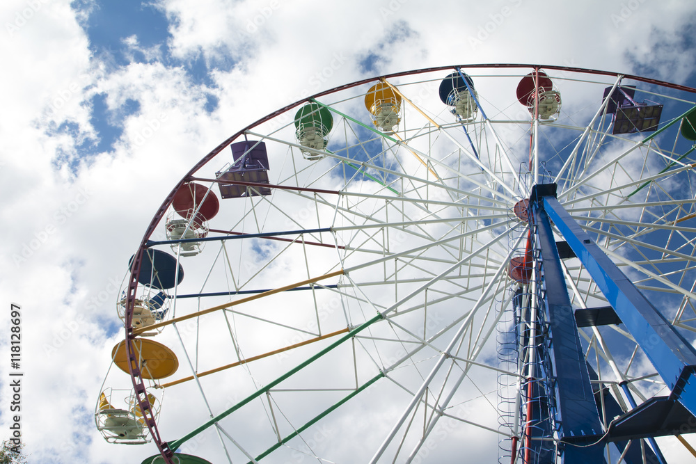 Ferris wheel in an amusement park Ferris wheel in an amusement park