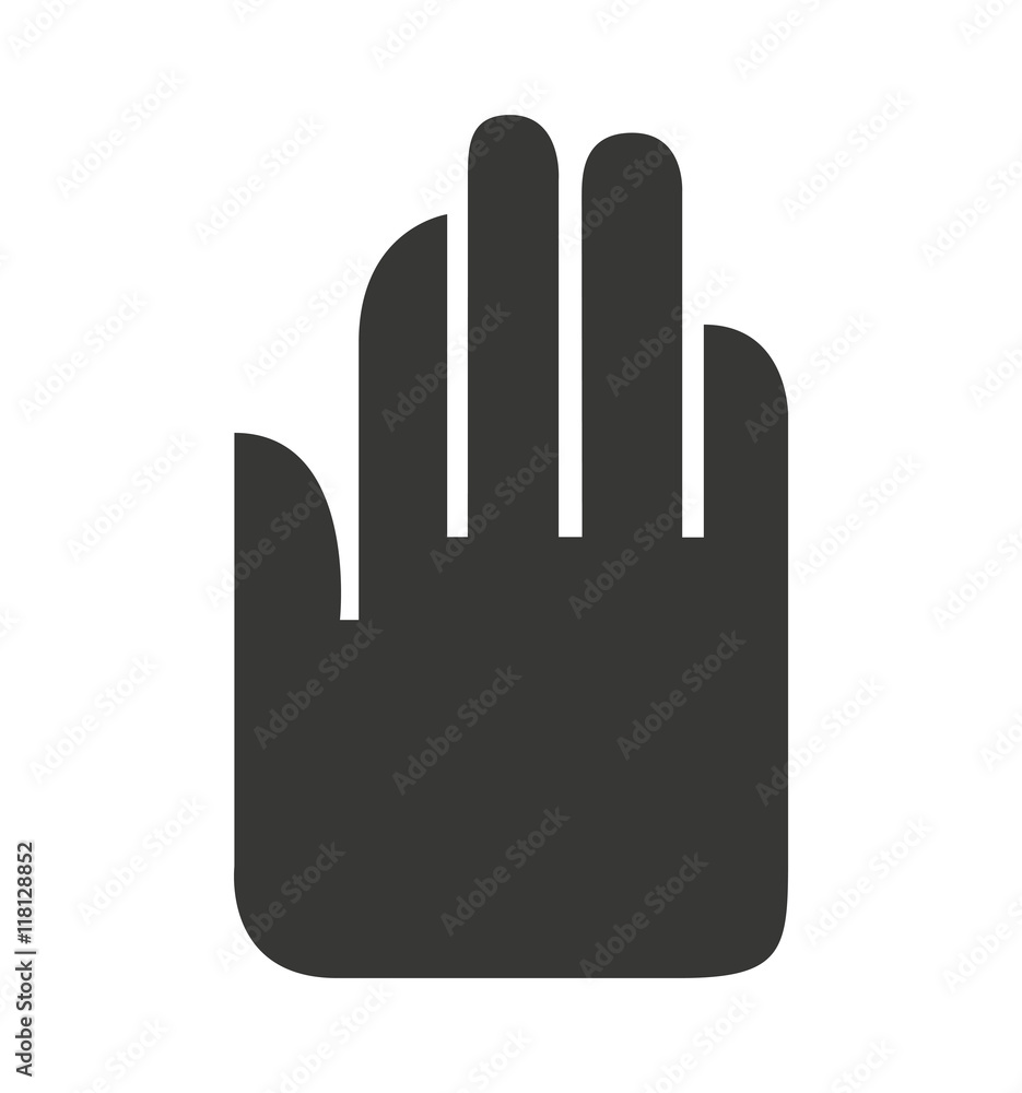 hand human silhouette isolated icon hand human silhouette isolated icon