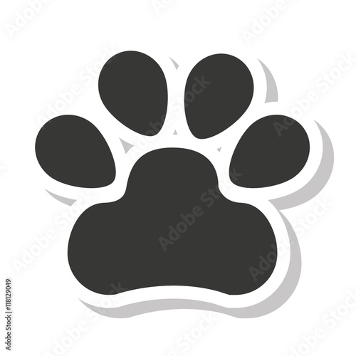 dog footprint isolated icon