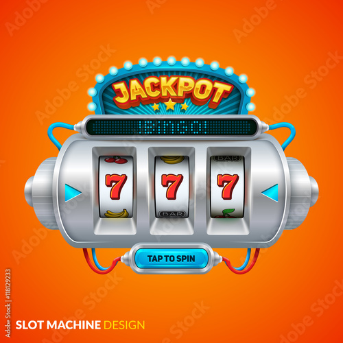 Futuristic slot machine illustration