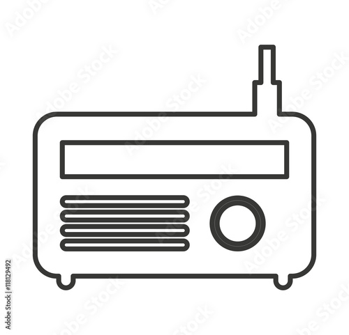 radio antena silhouette icon