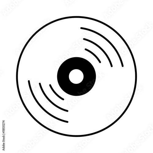 compact disc isolated icon