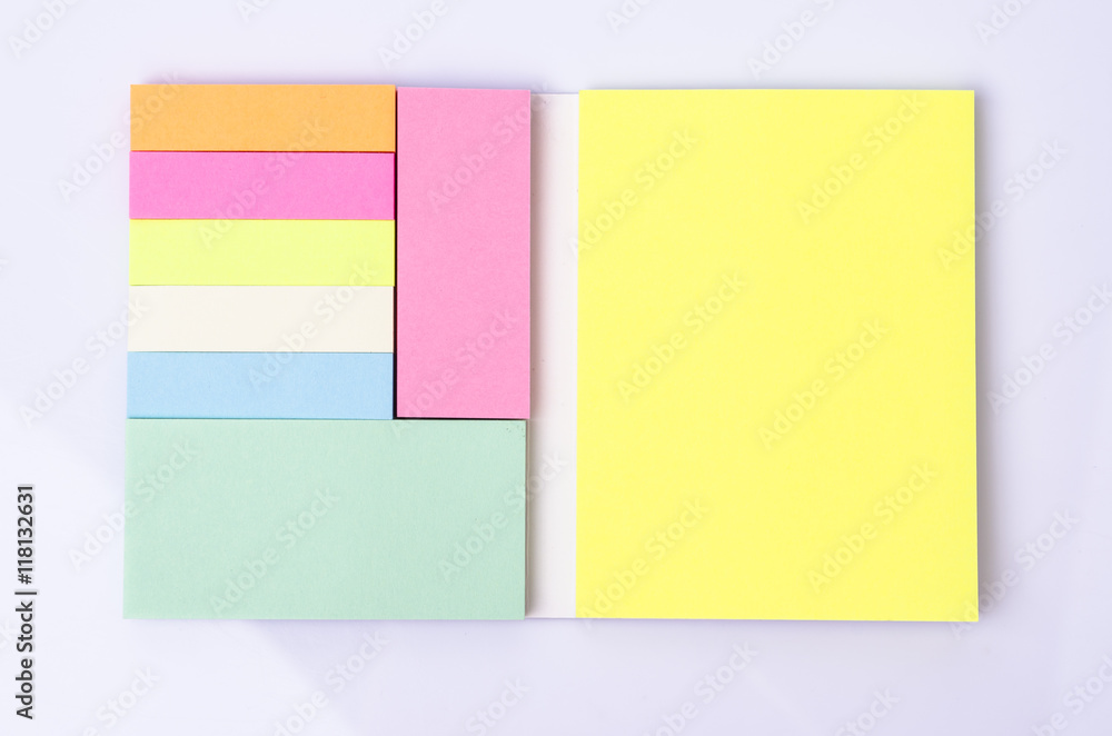collection of colorful vector sticky notes,