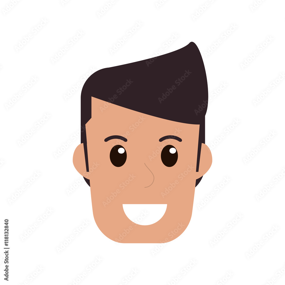 flat design face of man icon vector illustration flat design face of man icon vector illustration