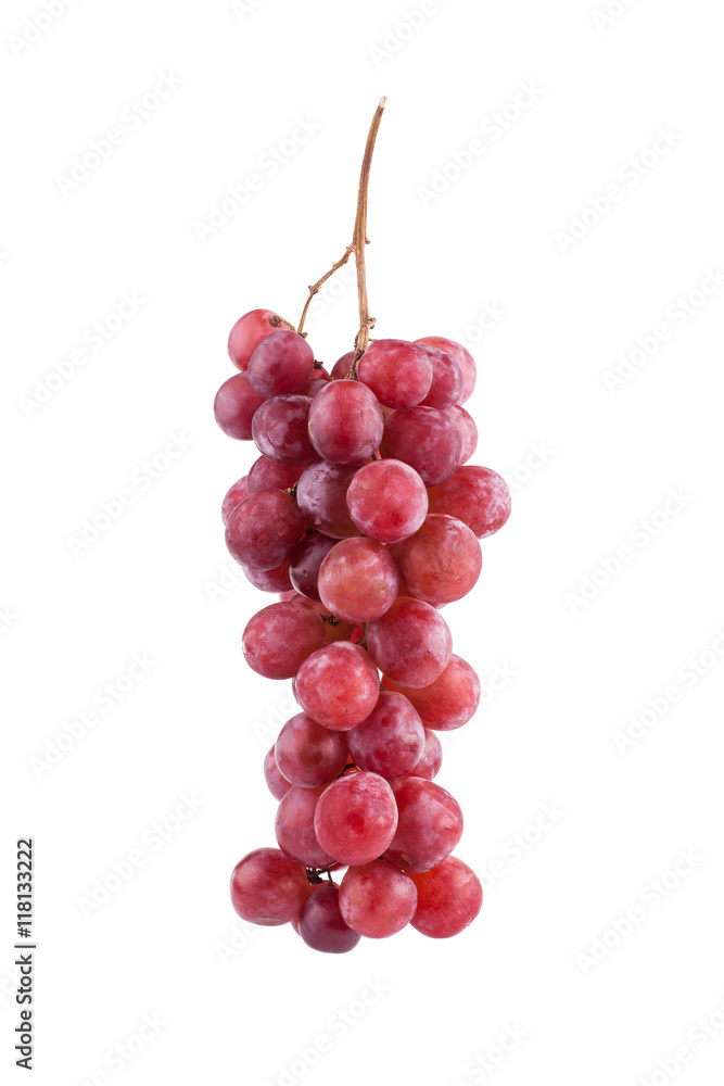 bunch of red grapes isolated on white bunch of red grapes isolated on white