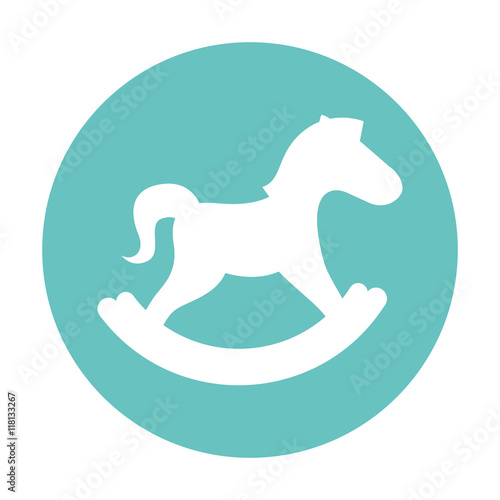 horse wooden toy icon